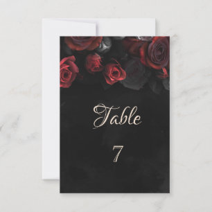Elegante rote Rosen gothic Einladung