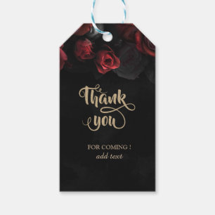 Elegante rote Rosen gothischer Dank Ihnen Geschenkanhänger