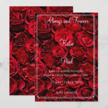 Elegante Rote Rosen Hochzeit