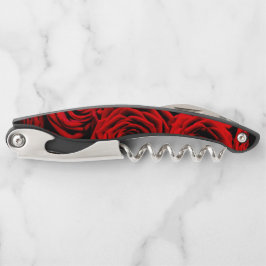 Elegante Rote Rosen Kellnermesser