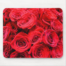 Elegante rote Rosen Rote Blume Rote Blüte Mousepad