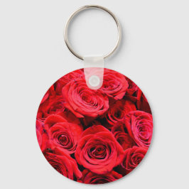 Elegante rote Rosen Rote Blume Rote Blüte Schlüsselanhänger