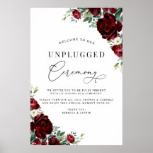 Elegante Rote Rosen Unplugged Zeremony Wedding Sig