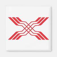 Elegante rote Schleife Buchstabe X Monogramm