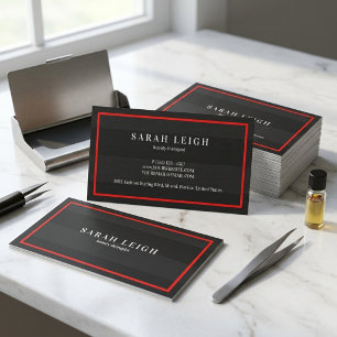 Elegante rote schwarze professionelle Visitenkarte