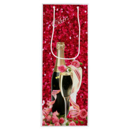 Elegante Rote Sparkle Champagner Weinbeutel Geschenktüte Für Weinflaschen