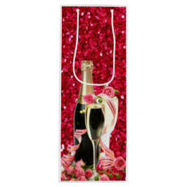 Elegante Rote Sparkle Champagner Weinbeutel Geschenktüte Für Weinflaschen