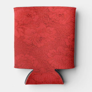 Elegante rote Spitzen, nahtlose Textur Dosenkühler