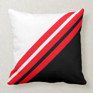 Elegante rote Streifen Kissen