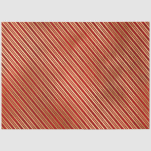 Elegante Rote Streifen Weihnachten Seidenpapier