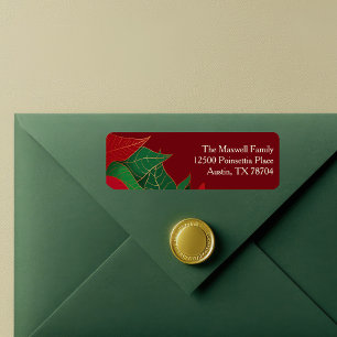 Elegante Rote Weihnachtszeit Botanische Rücksendea