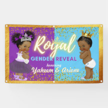 Elegante Royal African Gender Reveal Lila & Blue