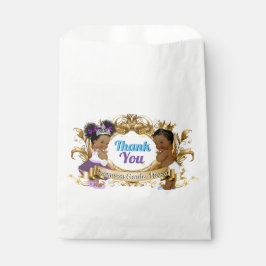 Elegante Royal African Gender Reveal Lila & Blue Geschenktütchen