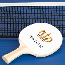 Elegante Royal Gold Crown Name White