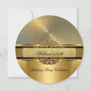 Elegante Royal Gold Geburtstagsparty Männer Männer Einladung
