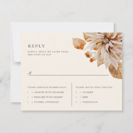 Elegante RSVP-Antwortkarte für Blumenzwiebeln im H Einladung