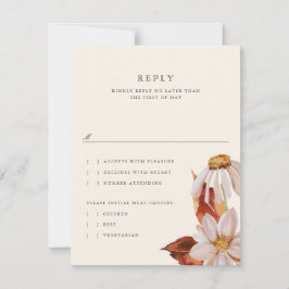 Elegante RSVP-Antwortkarte für Blumenzwiebeln im H Einladung