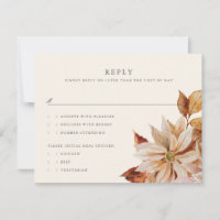 Elegante RSVP-Antwortkarte für Blumenzwiebeln im H