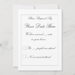 Elegante RSVP-Karte