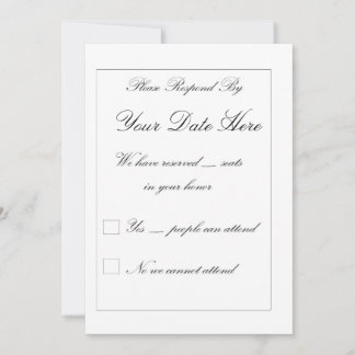 Elegante RSVP-Karte