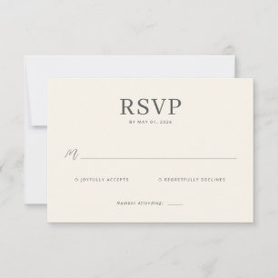 Elegante RSVP-Karte in Off-White RSVP Karte