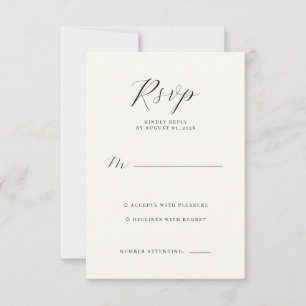 Elegante RSVP-Karte in Off-White RSVP Karte