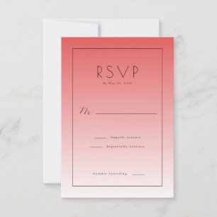 Elegante RSVP-Karte mit rosa Farbverlauf RSVP Karte