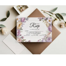 Elegante RSVP-Karten für den Blumendesigner