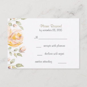 Elegante RSVP-Karten für Hochzeiten im Wasser RSVP Karte