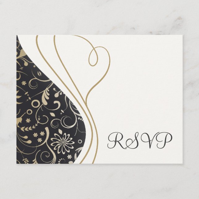 Elegante RSVP-Karten RSVP Karte (Vorderseite)