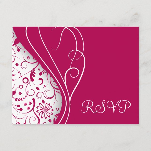 Elegante RSVP-Karten RSVP Karte (Vorderseite)