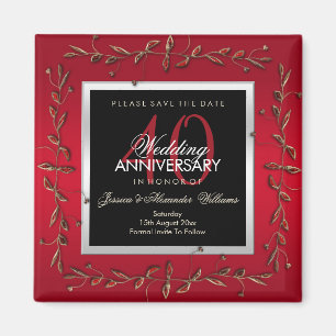 Elegante Ruby Gemstones Magnet