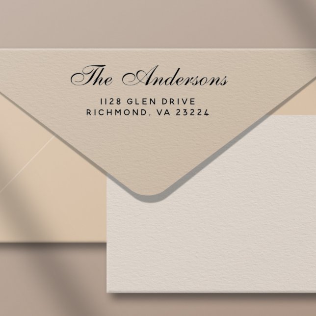 Elegante Rücksendeadresse für den Namen von Skript Permastempel (Timeless Elegance, Effortless Convenience)