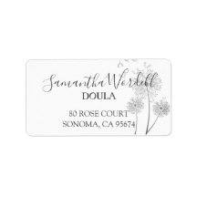 Elegante Rücksendeadresse von Birth Doula oder Heb