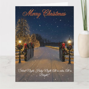 Elegante, ruhige Winterlandschaft, geschmückt mit Karte