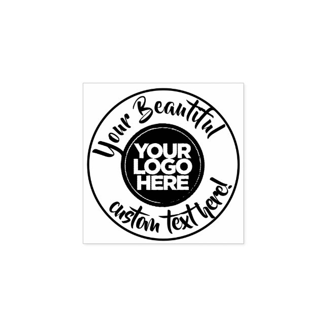 Elegante runde Logo-Kreis Text-Schrift Kalligrafie Gummistempel (Prägung)