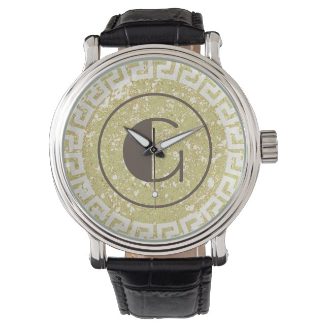 Elegante Runde Personalisiert Armbanduhr (Vorderseite)