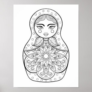 Elegante Russische Puppe 2 Poster