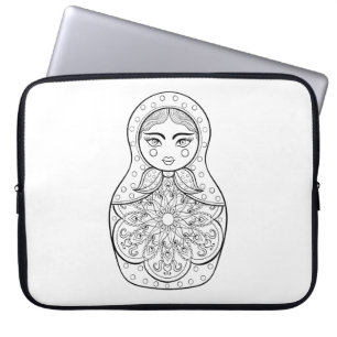 Elegante russische Puppe Laptopschutzhülle