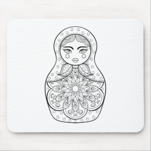 Elegante russische Puppe Mousepad