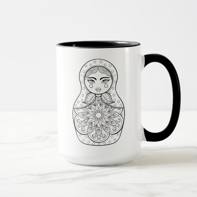 Elegante russische Puppe Tasse (Rechts)