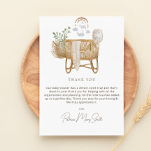 Elegante Rustic Boho Babybett Babydusche