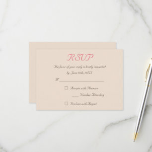 Elegante Rustic Earth Wedding RSVP Einladungskarte