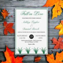 Elegante Rustikal Green Grass Boho Frame Hochzeit 