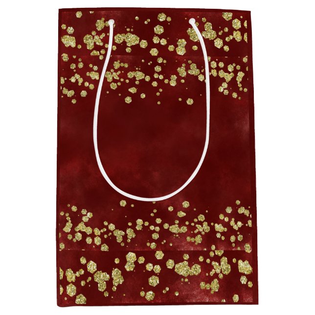 Elegante rustikale Bohemische Tasche Mittlere Geschenktüte (Vorderseite)