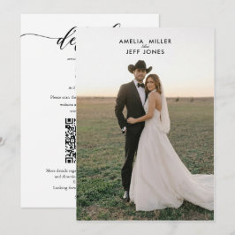 elegante rustikale einfache Cowboy-Hochzeitseinlad Einladung