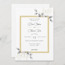 Elegante Rustikale Eukalyptus Calligraphy Gold Wed