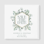 Elegante rustikale Eukalyptus Wedding Save the Dat Magnet<br><div class="desc">Elegante rustikale Eukalyptus Wedding Save the Date Magnet</div>