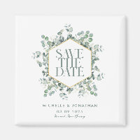 Elegante rustikale Eukalyptus Wedding Save the Dat