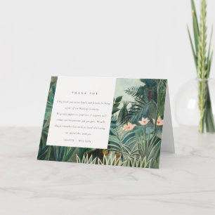 Elegante Rustikale Exotische Hochzeit des tropisch Dankeskarte